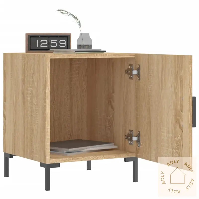 Nattbord 2 Stk Sonoma Eik 40X40X50 Cm Konstruert Tre