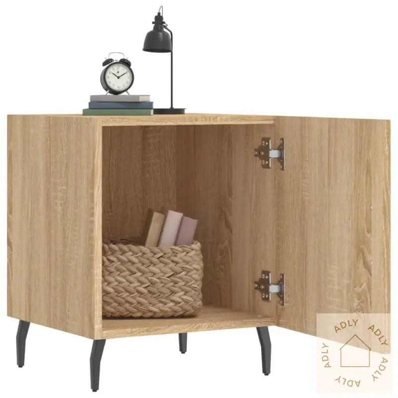 Nattbord 2 Stk Sonoma Eik 40X40X50 Cm Konstruert Tre