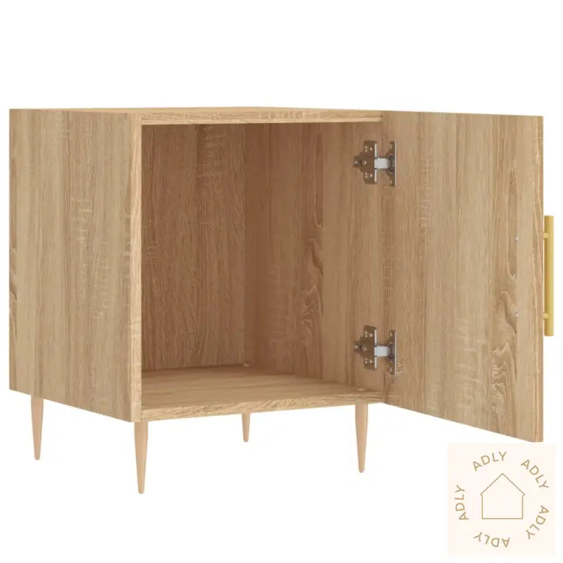 Nattbord 2 Stk Sonoma Eik 40X40X50 Cm Konstruert Tre