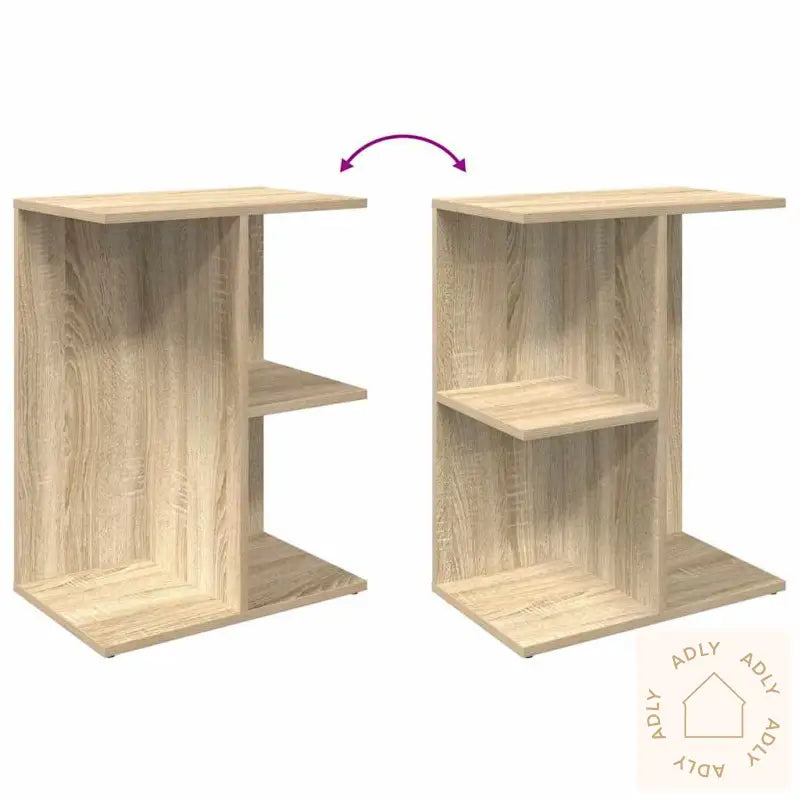 Nattbord 2 Stk Sonoma Eik 46,5X29X61 Cm Konstruert Tre