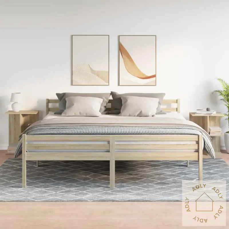 Nattbord 2 Stk Sonoma Eik 46,5X29X61 Cm Konstruert Tre