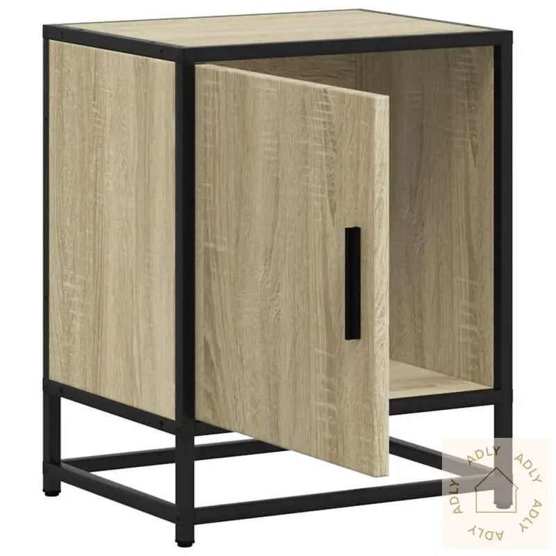 Nattbord 2 Stk Sonoma Eik 40X31X50 Cm Konstruert Tre Og Metall