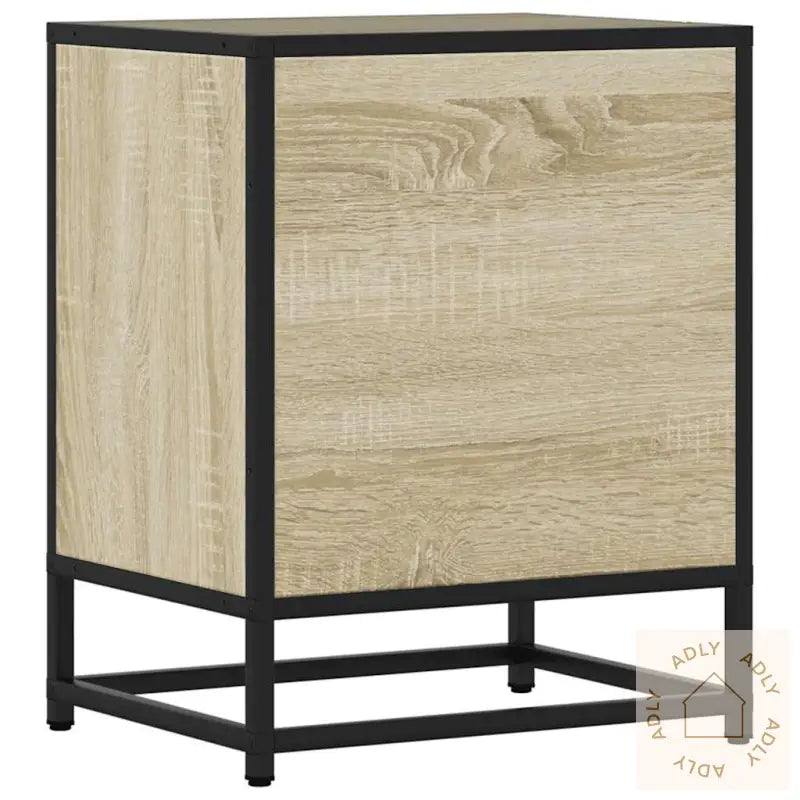 Nattbord 2 Stk Sonoma Eik 40X31X50 Cm Konstruert Tre Og Metall