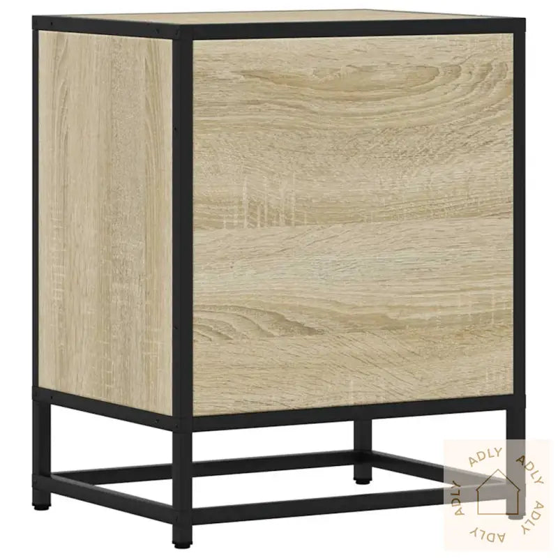Nattbord Sonoma Eik 40X31X50 Cm Konstruert Tre Og Metall