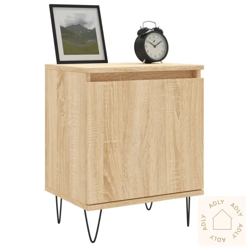 Nattbord 2 Stk Sonoma Eik 40X30X50 Cm Konstruert Tre