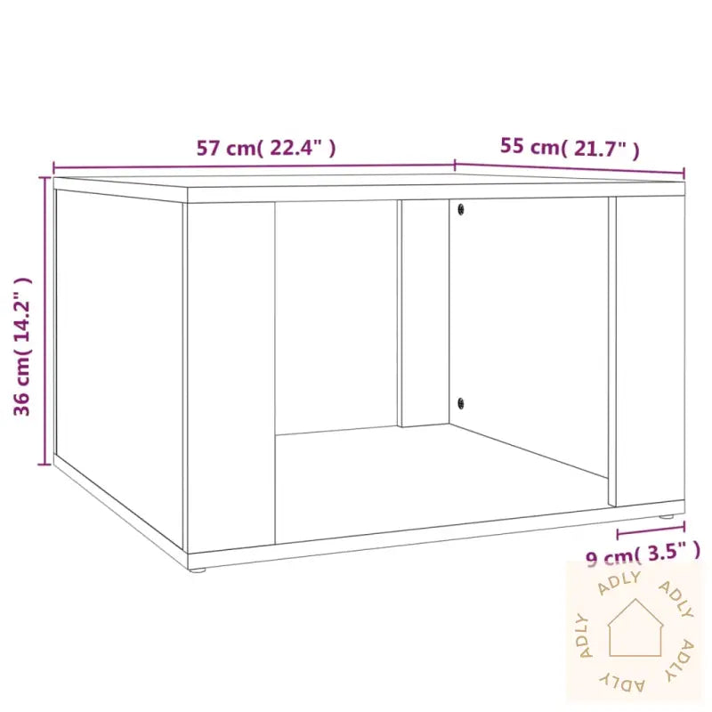 Nattbord Sonoma Eik 57X55X36 Cm Konstruert Tre