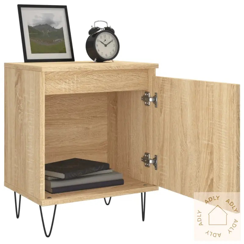 Nattbord 2 Stk Sonoma Eik 40X30X50 Cm Konstruert Tre