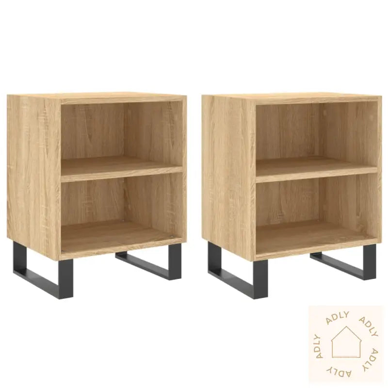 Nattbord 2 Stk Sonoma Eik 40X30X50 Cm Konstruert Tre