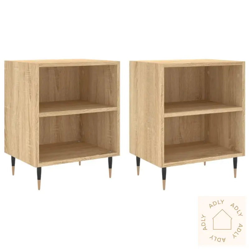 Nattbord 2 Stk Sonoma Eik 40X30X50 Cm Konstruert Tre