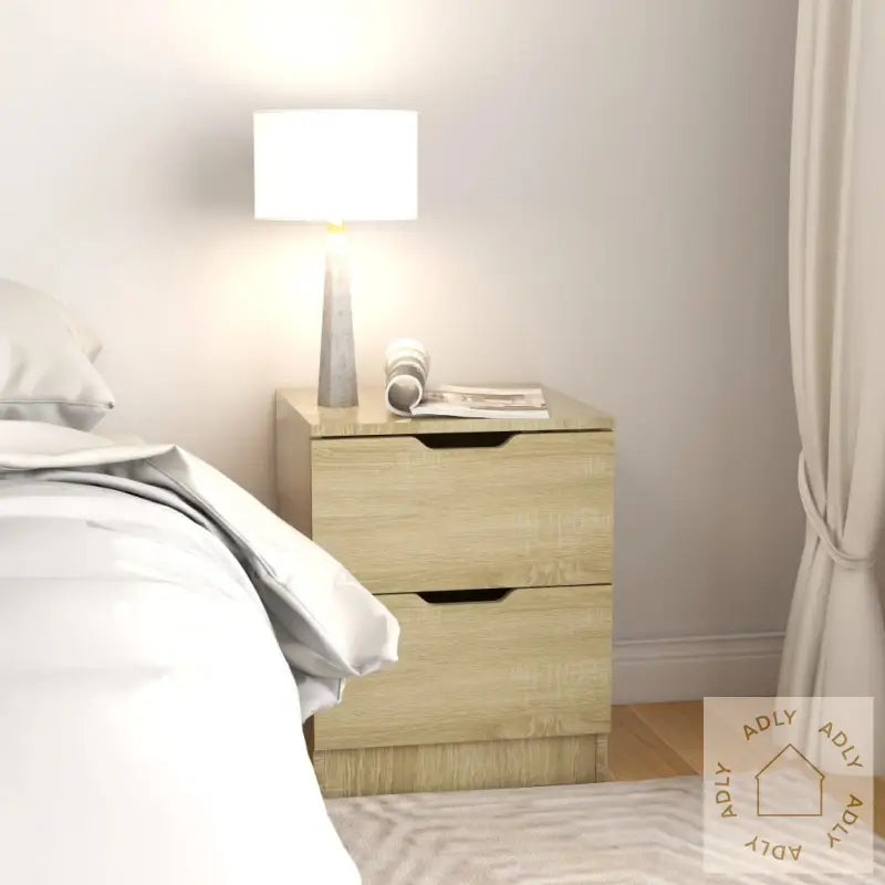 Nattbord 2 Stk Sonoma Eik 40X40X50 Cm Konstruert Tre