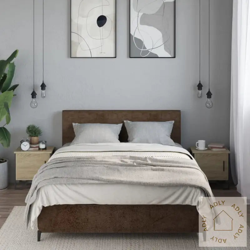 Nattbord 2 Stk Sonoma Eik 40X30X40 Cm Sponplate