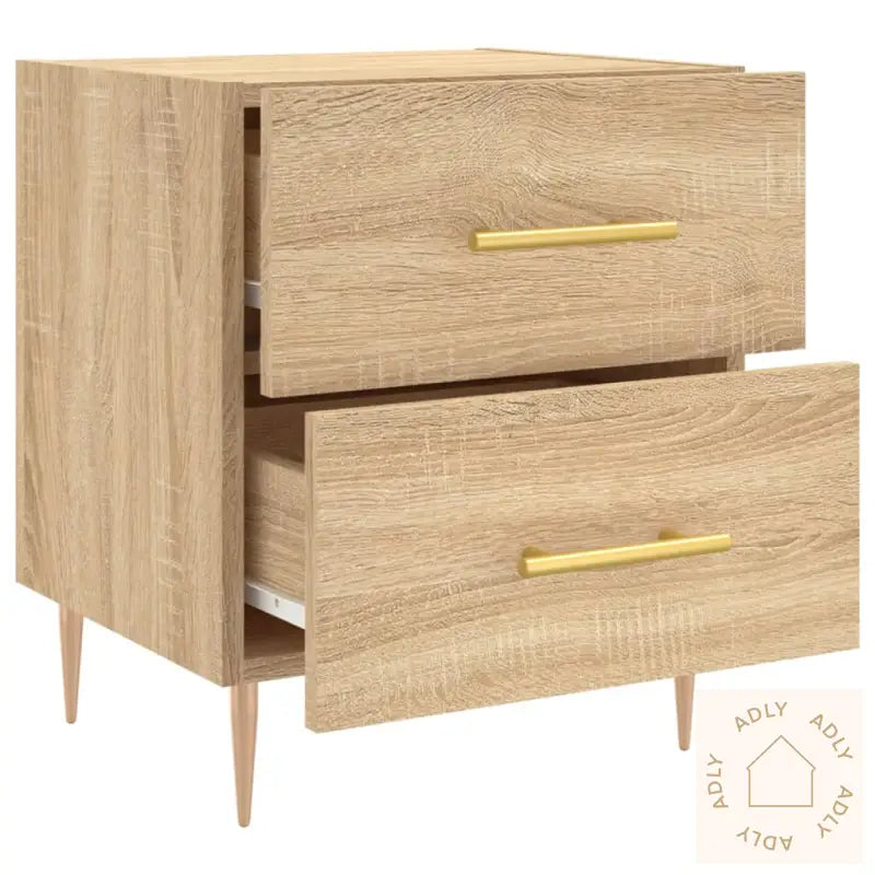 Nattbord Sonoma Eik 40X35X47,5 Cm Konstruert Tre