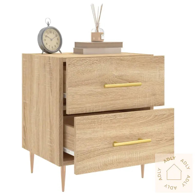 Nattbord Sonoma Eik 40X35X47,5 Cm Konstruert Tre
