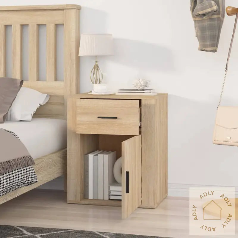 Nattbord Sonoma Eik 50X36X60 Cm Konstruert Tre