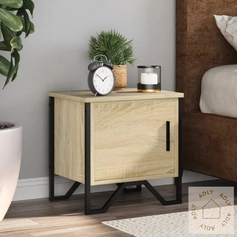 Nattbord 2 Stk Sonoma Eik 40X30X40 Cm Sponplate