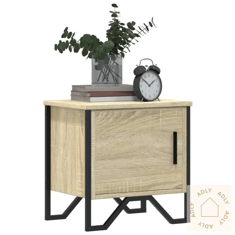 Nattbord 2 Stk Sonoma Eik 40X30X40 Cm Sponplate