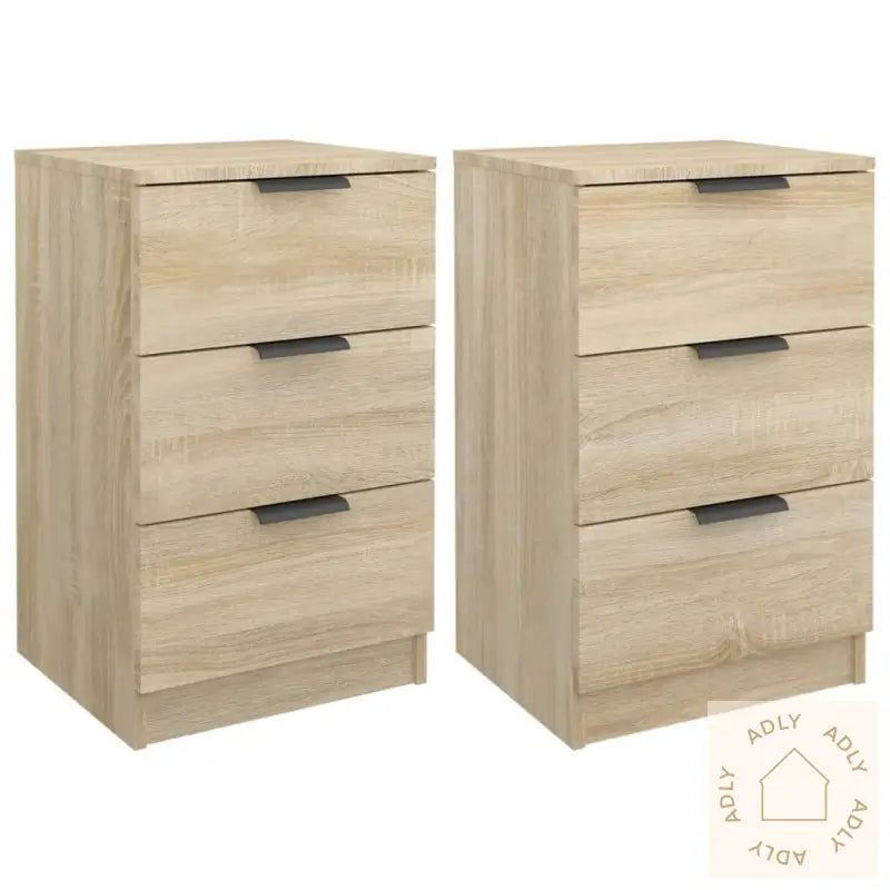 Nattbord 2 Stk Sonoma Eik 40X36X65 Cm