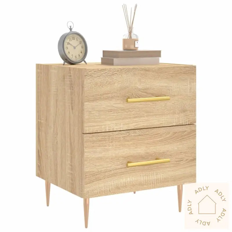 Nattbord Sonoma Eik 40X35X47,5 Cm Konstruert Tre
