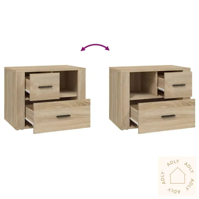Nattbord Sonoma Eik 60X36X45 Cm Konstruert Tre