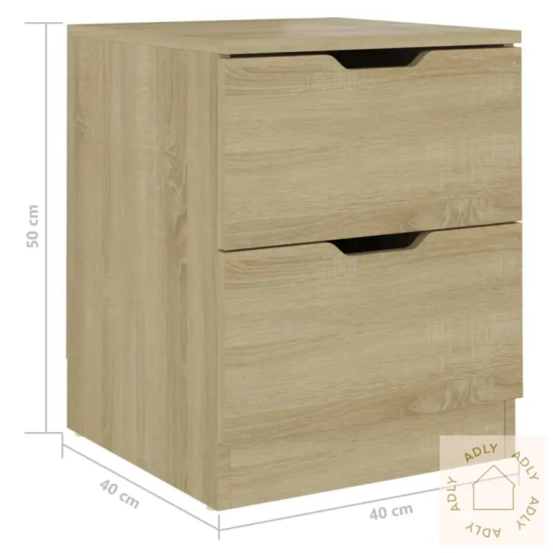 Nattbord Sonoma Eik 40X40X50 Cm Konstruert Tre