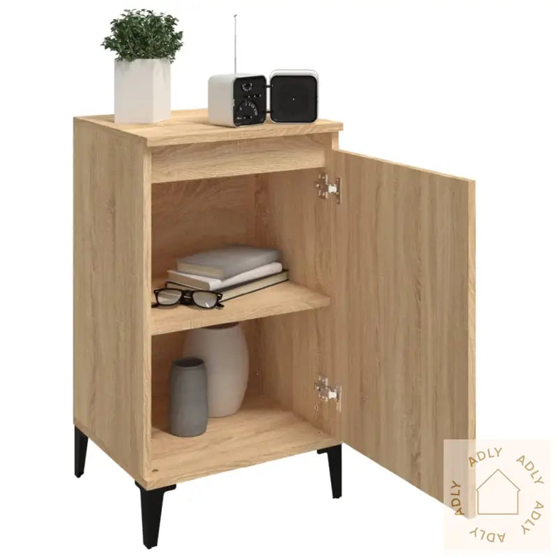Nattbord 2 Stk Sonoma Eik 40X35X70 Cm Konstruert Tre