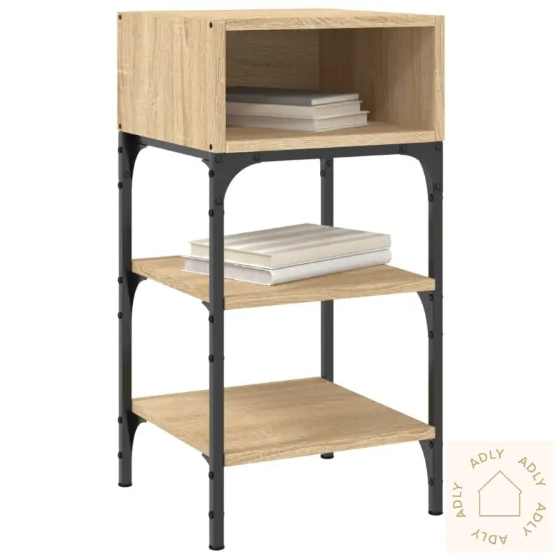 Nattbord 2 Stk Sonoma Eik 35X34,5X70 Cm Konstruert Tre