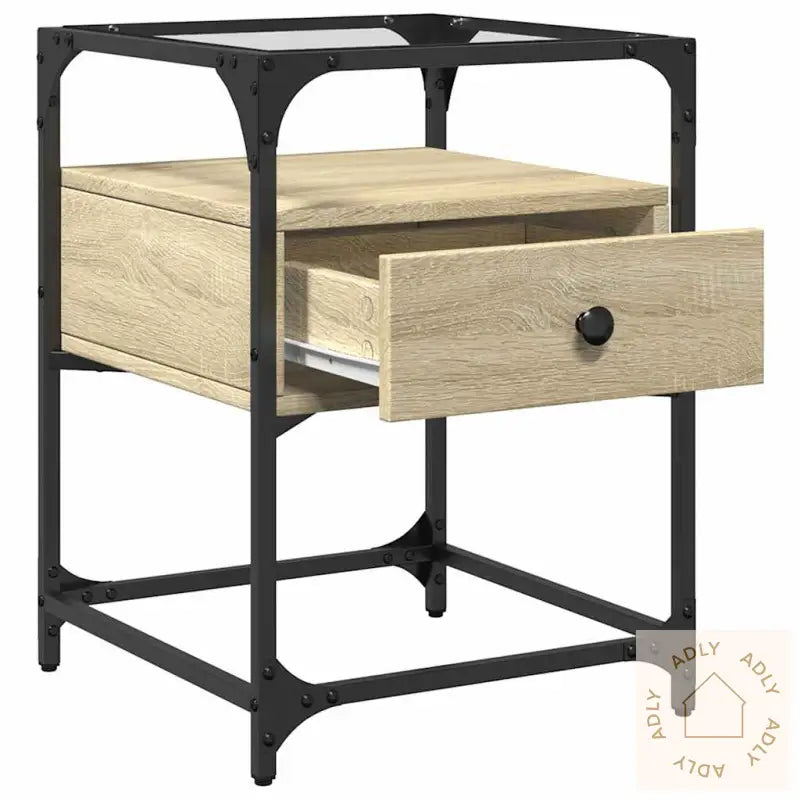 Nattbord 2 Stk Sonoma Eik 40X40X55 Cm Konstruert Tre