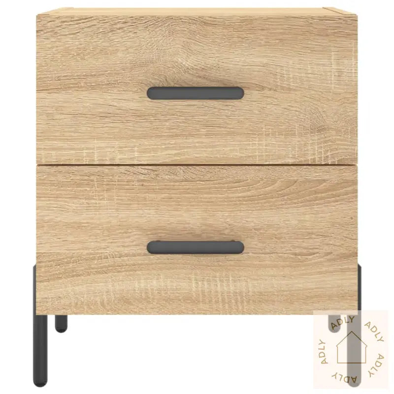 Nattbord 2 Stk Sonoma Eik 40X35X47,5 Cm Konstruert Tre