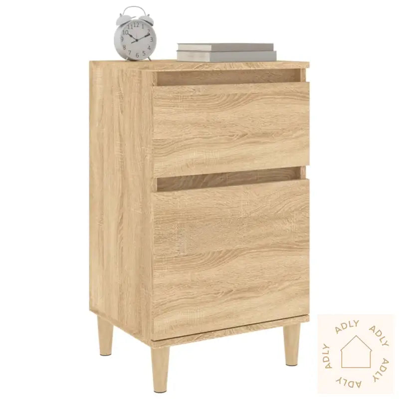 Nattbord 2 Stk Sonoma Eik 40X35X70 Cm