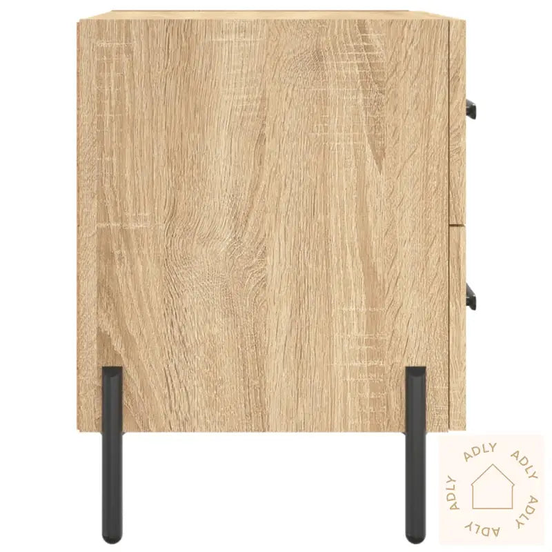 Nattbord 2 Stk Sonoma Eik 40X35X47,5 Cm Konstruert Tre