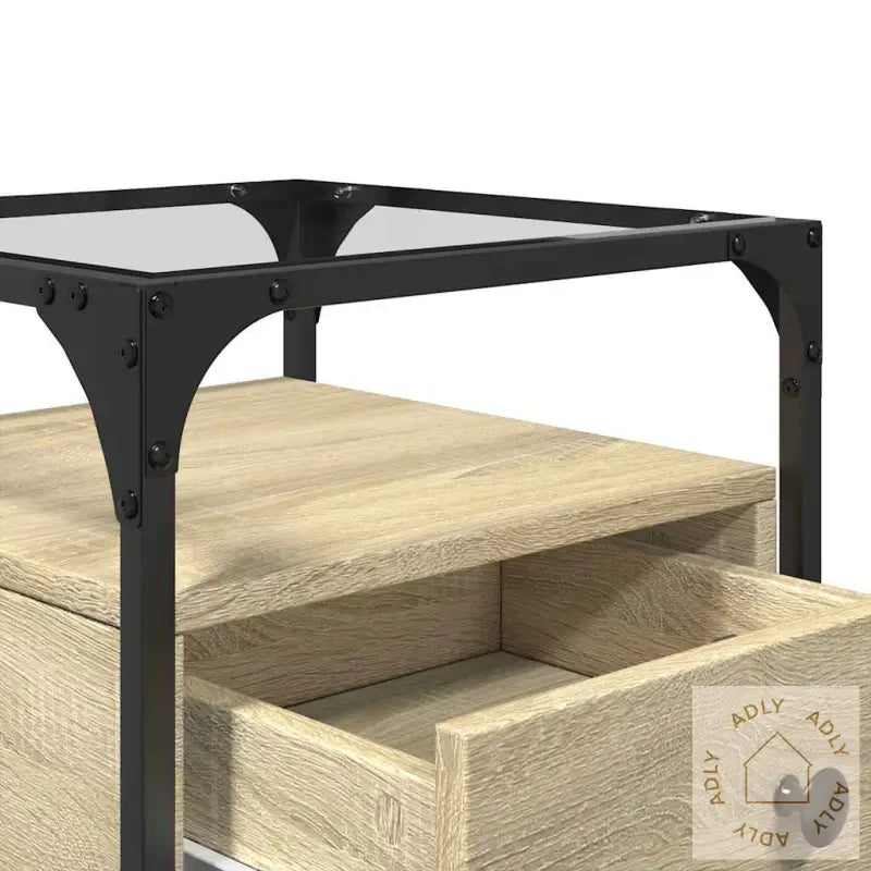 Nattbord 2 Stk Sonoma Eik 40X40X55 Cm Konstruert Tre