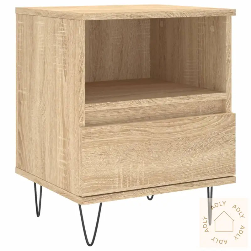 Nattbord 2 Stk Sonoma Eik 40X35X50 Cm Konstruert Tre