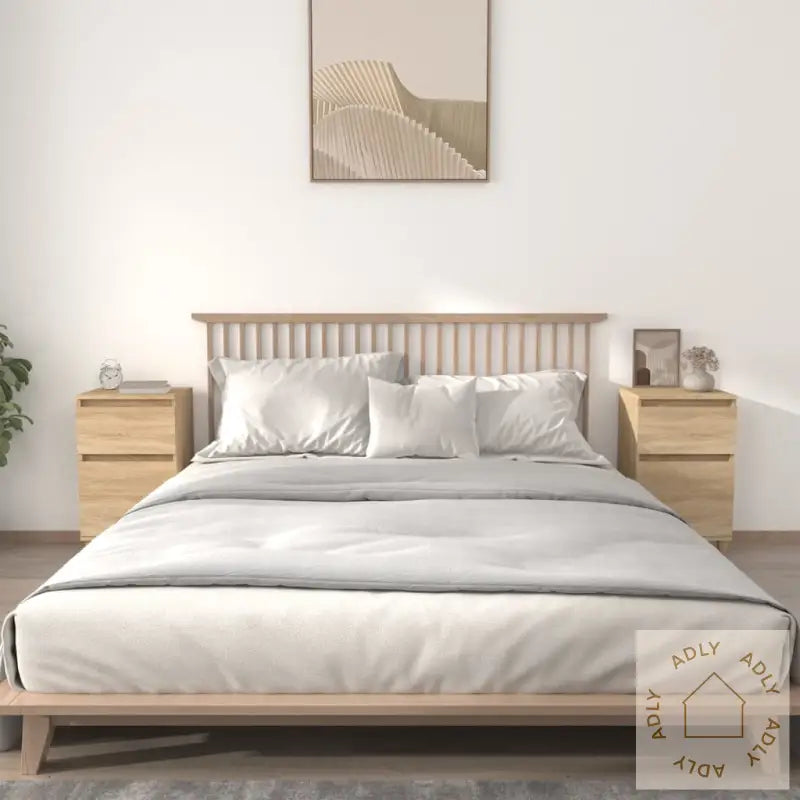 Nattbord 2 Stk Sonoma Eik 40X35X70 Cm