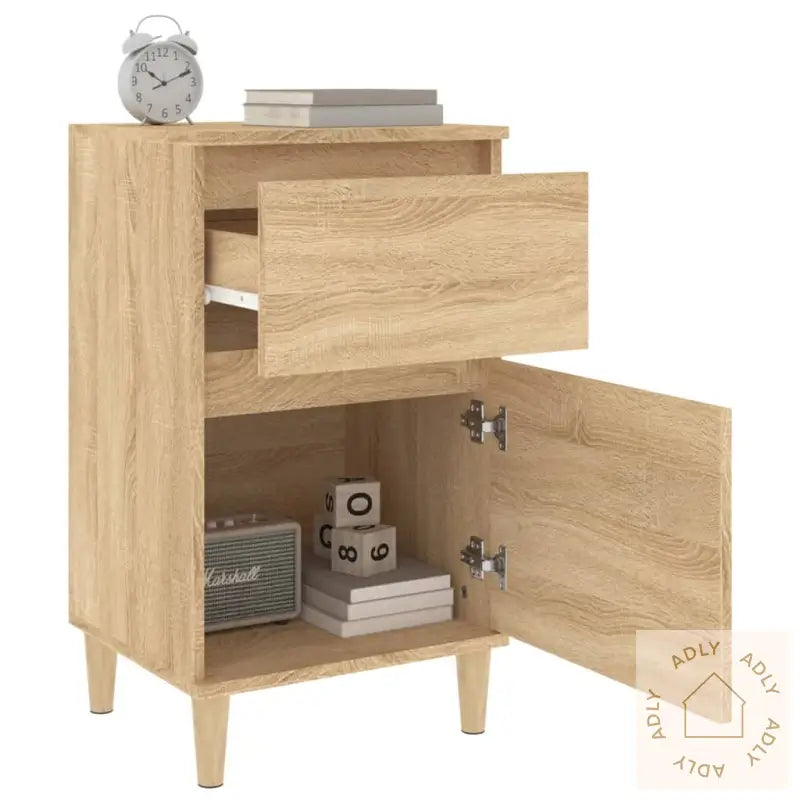 Nattbord 2 Stk Sonoma Eik 40X35X70 Cm