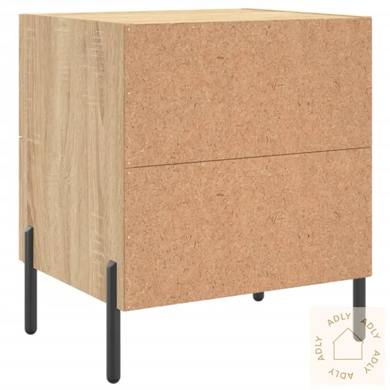Nattbord 2 Stk Sonoma Eik 40X35X47,5 Cm Konstruert Tre