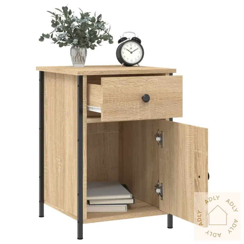 Nattbord 2 Stk Sonoma Eik 40X42X60 Cm Konstruert Tre