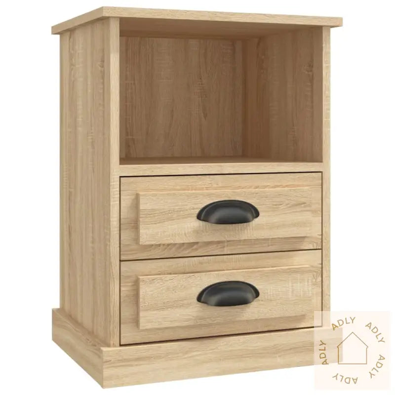 Nattbord 2 Stk Sonoma Eik 43X36X60 Cm