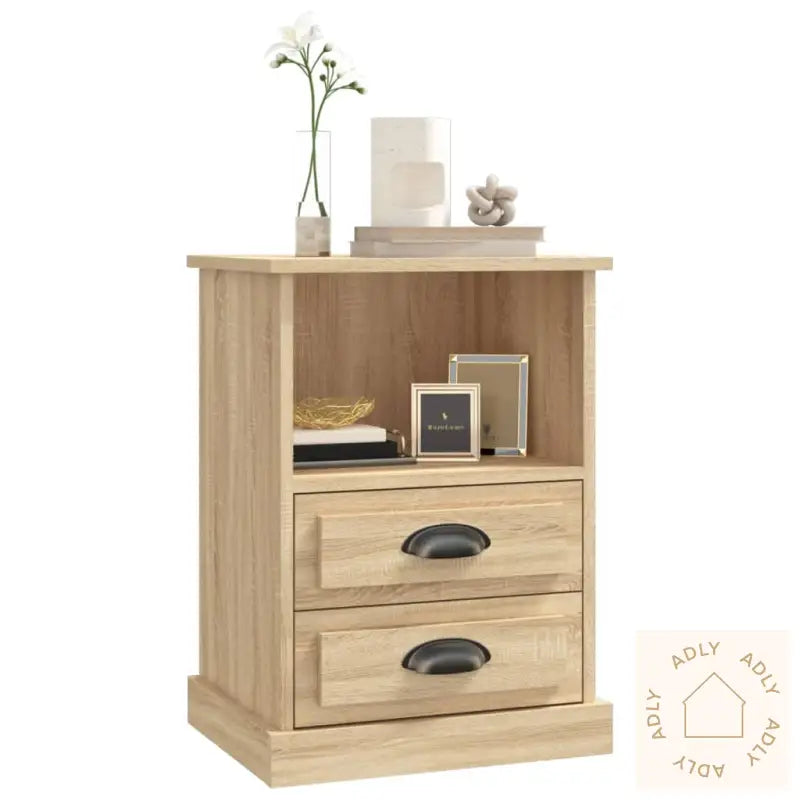 Nattbord 2 Stk Sonoma Eik 43X36X60 Cm