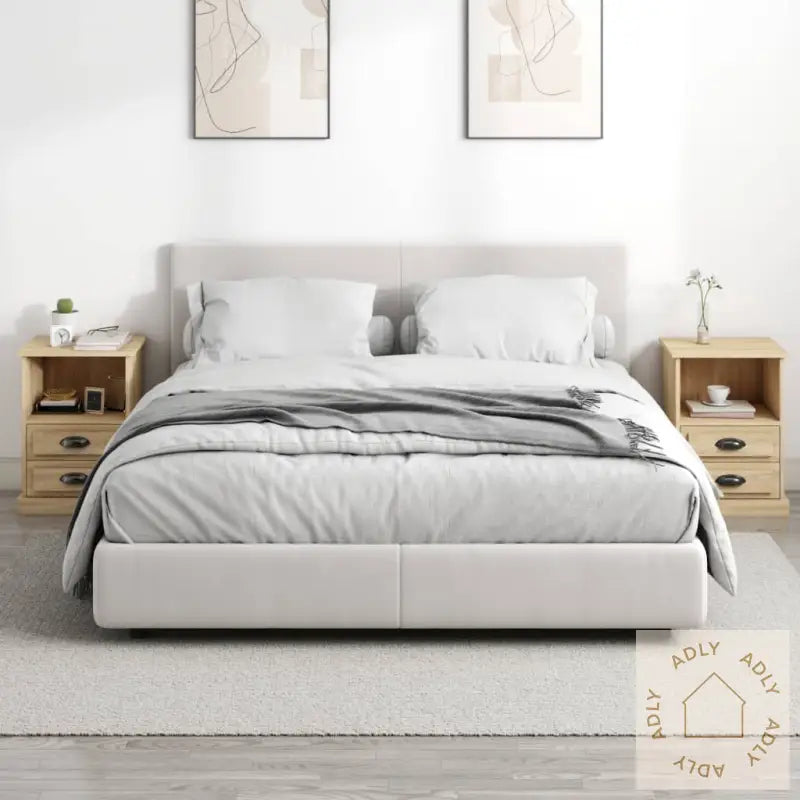 Nattbord 2 Stk Sonoma Eik 43X36X60 Cm