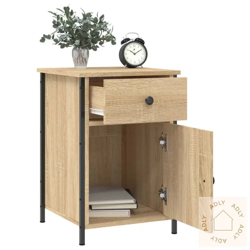Nattbord Sonoma Eik 40X42X60 Cm Konstruert Tre