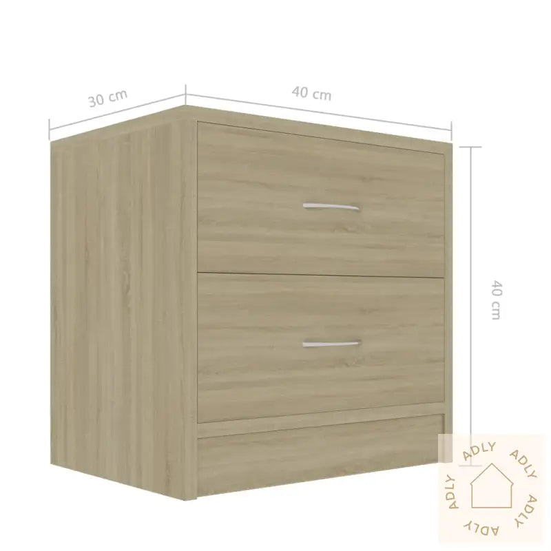 Nattbord Sonoma Eik 40X30X40 Cm Konstruert Tre
