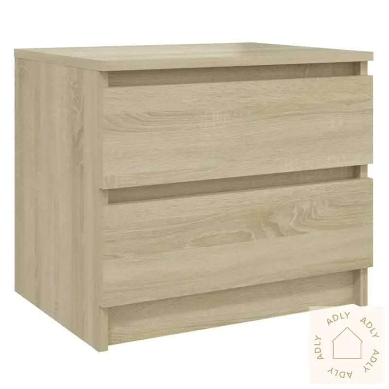 Nattbord 2 Stk Sonoma Eik 50X39X43,5 Cm Konstruert Tre