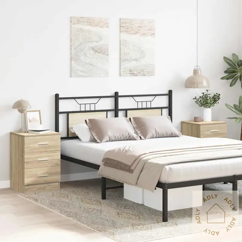 Nattbord 2 Stk Sonoma Eik 38X35X56 Cm Konstruert Tre