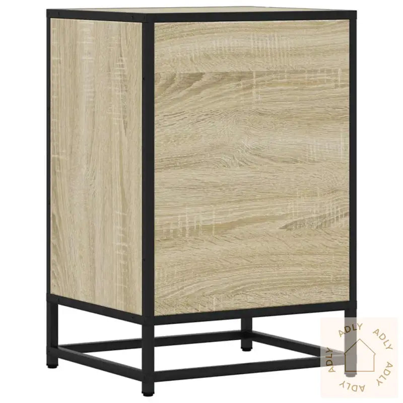 Nattbord Sonoma Eik 40X34,5X60 Cm Konstruert Tre Og Metall