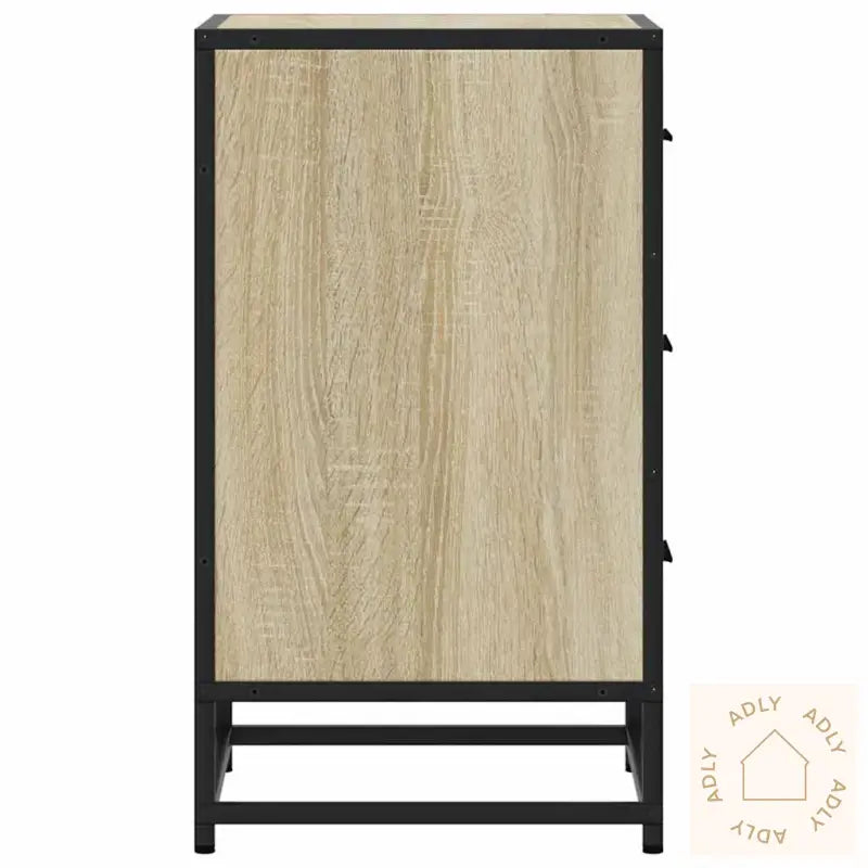 Nattbord Sonoma Eik 40X34,5X60 Cm Konstruert Tre Og Metall