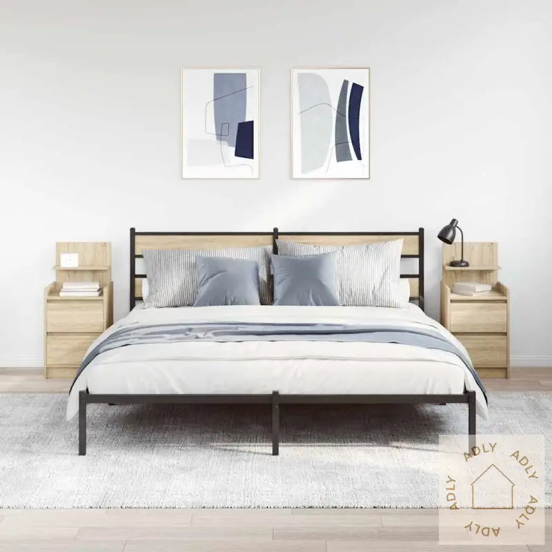 Nattskap Med 2 Skuffer 2 Stk Sonoma Eik 38X34X80 Cm