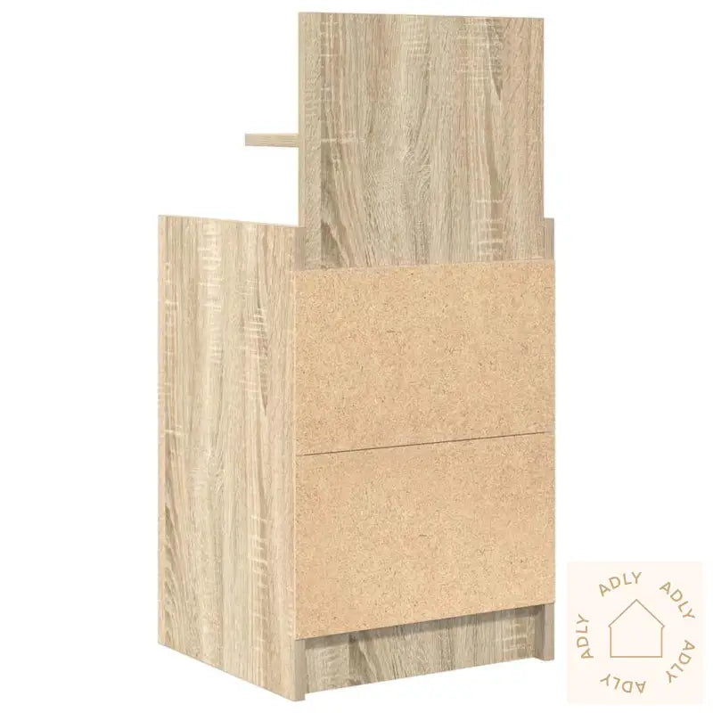 Nattskap Med 2 Skuffer 2 Stk Sonoma Eik 38X34X80 Cm