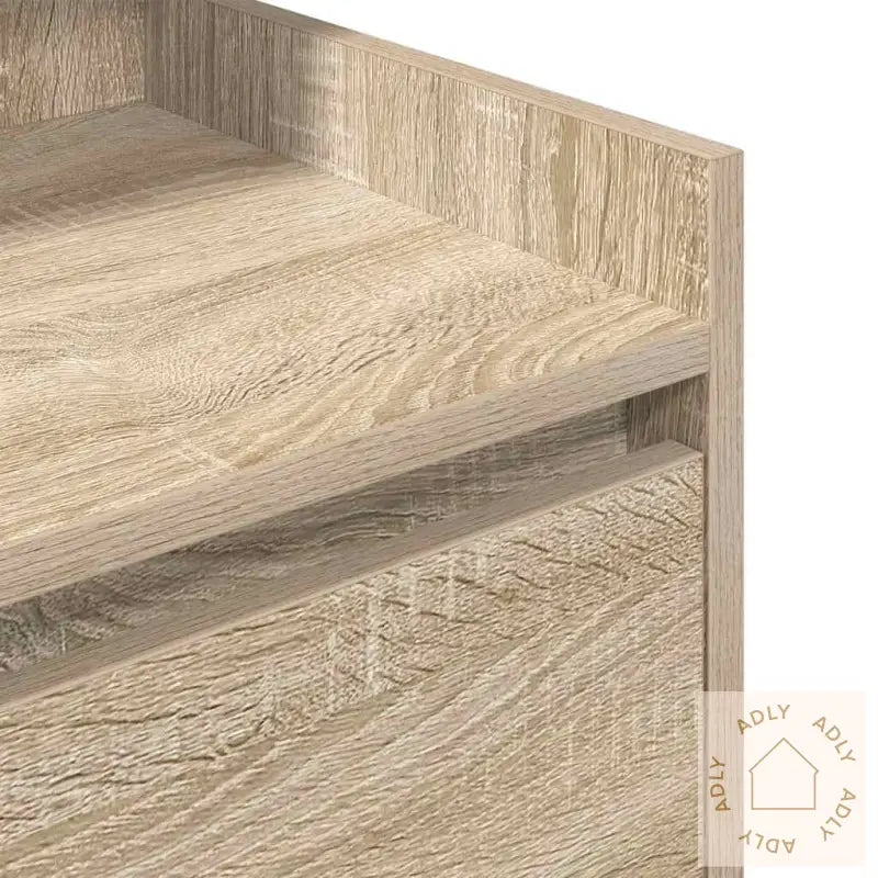 Nattskap Med 2 Skuffer 2 Stk Sonoma Eik 38X34X80 Cm