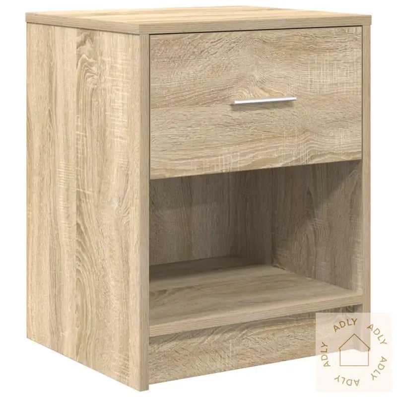Nattbord 2 Stk Med Skuff Sonoma Eik 40X34X50 Cm