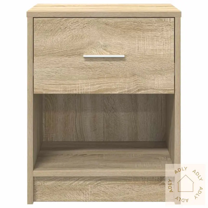 Nattbord 2 Stk Med Skuff Sonoma Eik 40X34X50 Cm